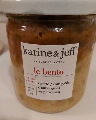 Le bento risotto, compotée d'aubergines au parmesan
