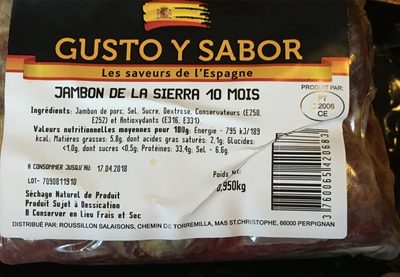 Jambon de la sierra 10 mois