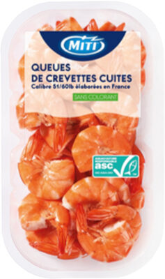 Queues de crevettes ASC cuites - 300g - Frais