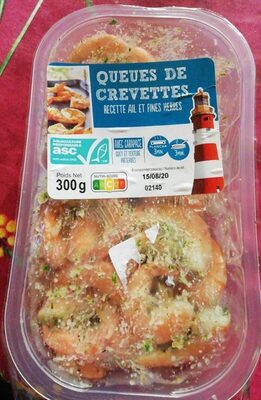 Queues de crevettes--recette ail et fines herbes