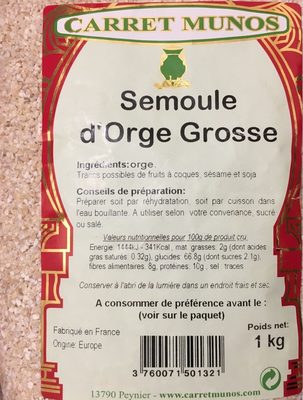 Semoule d’orge