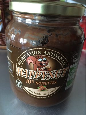HAPPYNUT, 10% noisettes, sans huile de palme, vegan