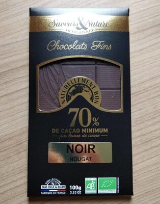 Tablette Choc 70% Nougat De Montelimar