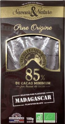 Chocolat noir, Madagascar, 85%