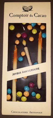 tablette chocolat noir Joyeux anniversaire