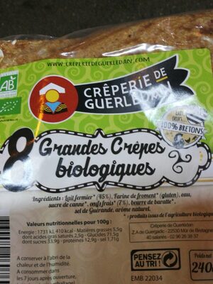 Crêpes biologiques