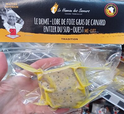 Demi-lobe de foie gras de canard entier du Sud-Ouest mi-cuit