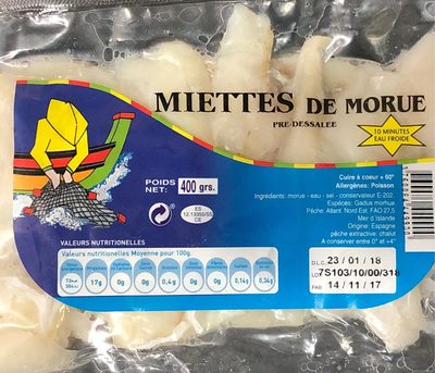 Miettes de Morue pre-dessalee