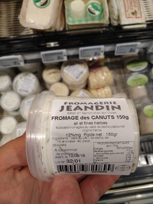 Fromage des Canuts au lait pasteurisé ail et fines herbes, 12%MG