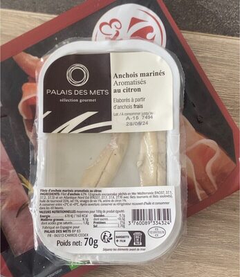 Anchois marinés aromatisés au citron