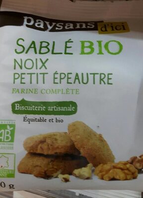 sablé bio noix petit épeautre