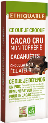 Cacao cru cacahuètes