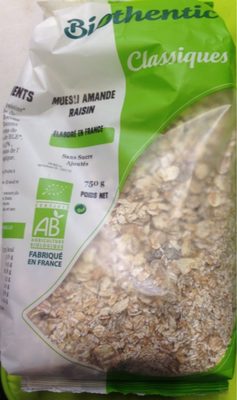 Muesli amande raisin