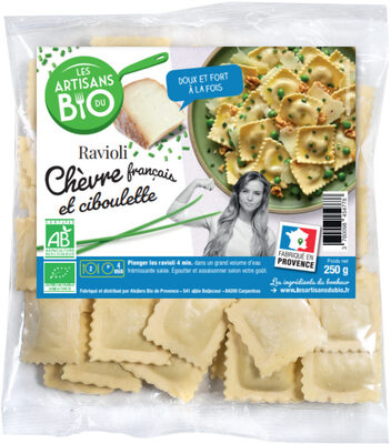 Ravioli chèvre français  et ciboulette