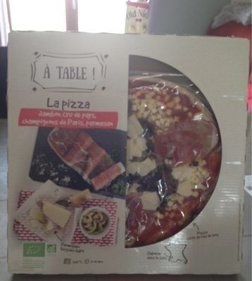 La pizza Jambon, champignons, parmesan