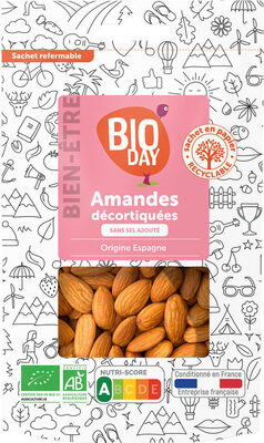 Amandes décortiquées Espagne BIO sachet