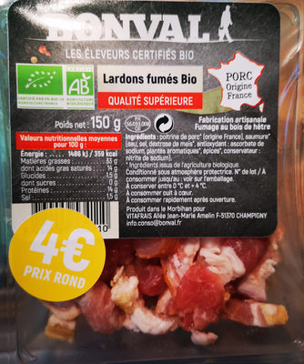 Lardons fumés bio