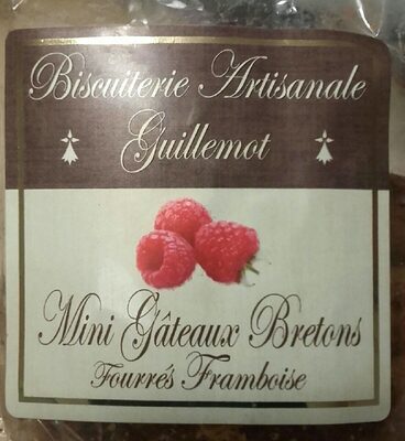 Minis gateaux Breton fourres framboise GUILLEMOT, 6 pieces