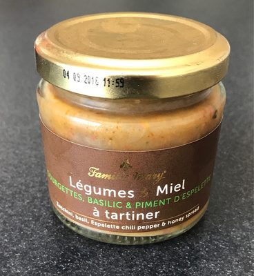 Légumes et miel à tartiner