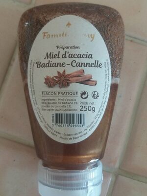 Miel  d'acacia badine, cannelle