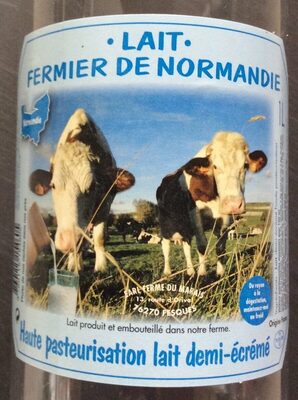 Lait fermier de Normandie demi-écrémé