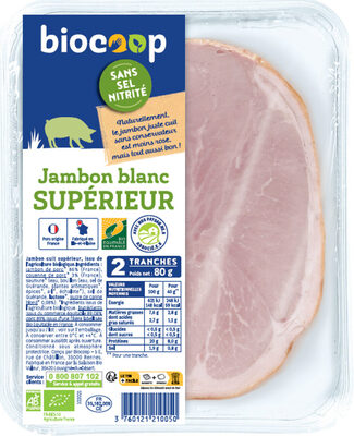 Jambon blanc sup s/sel nitrité (2) 80gCC