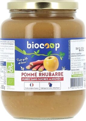 Purée pomme rhubarbe 830g