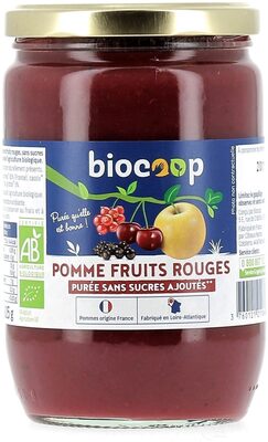 Purée pomme fruits rouges