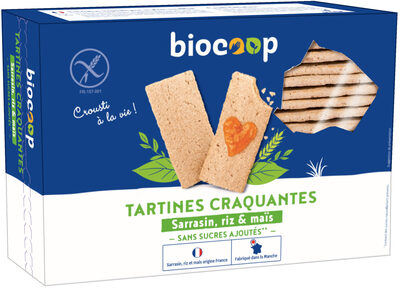 Tartine craquante sarrasin riz maïs