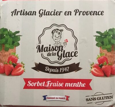 Sorbet fraise menthe MG Artisan Glacier en provence