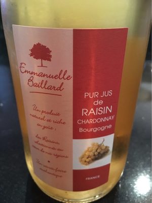 Pur jus de raisin chardonnay