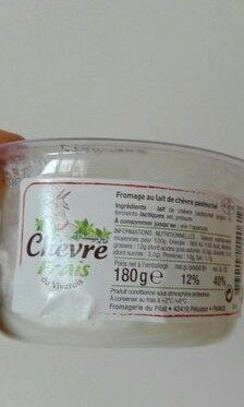 Fromage au lait de chèvre pasteurisé