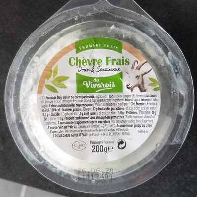 Fromage frais au lait de chèvre pasteurisé
