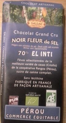 Chocolat grand cru, noir fleur de sel