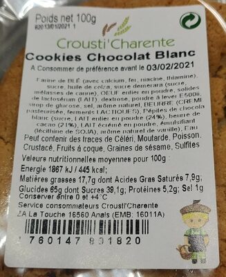 Cookies chocolat blanc