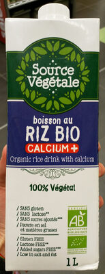 Boisson au riz Bio Calcium