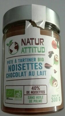 Pâte à tartiner bio noisettes chocolat au lait