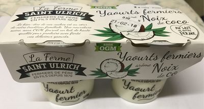 Yaourt fermier noix de coco