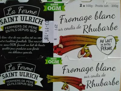 Fromage blanc sur coulis de rhubarbe