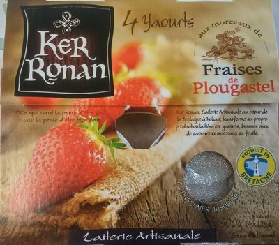 Yaourt au lait entier à la Fraises de Plougastel