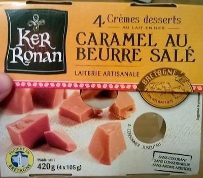Crème dessert au lait entier, Caramel au beurre salé