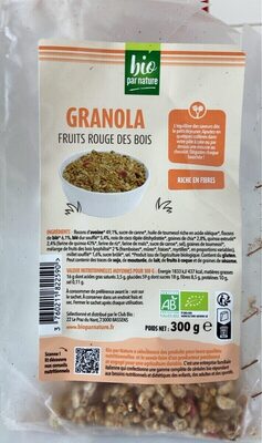 Granola fruits rouges des bois