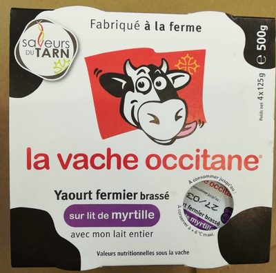 Yaourt fermier brassé sur lit de myrtille
