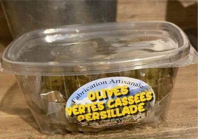 olives vertes cassées persillade