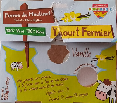 Yaourt Fermier vanille 4 x 125 g