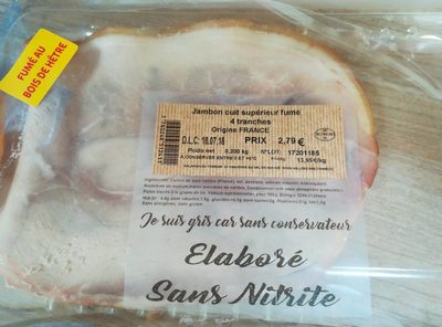 Jambon cuit supérieur fumé