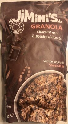 Granola chocolat noir et poudre d’insectes