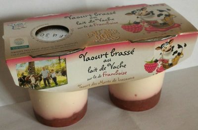 Yaourt brassé au lait de vache framboise