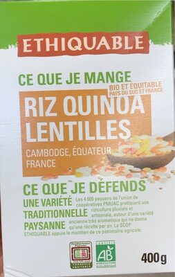 Riz quinoa lentilles