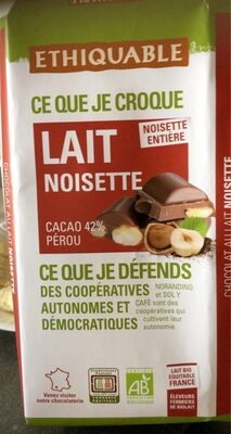 Chocolat lait noisette